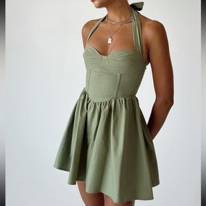 LYLE MINI DRESS SAGE